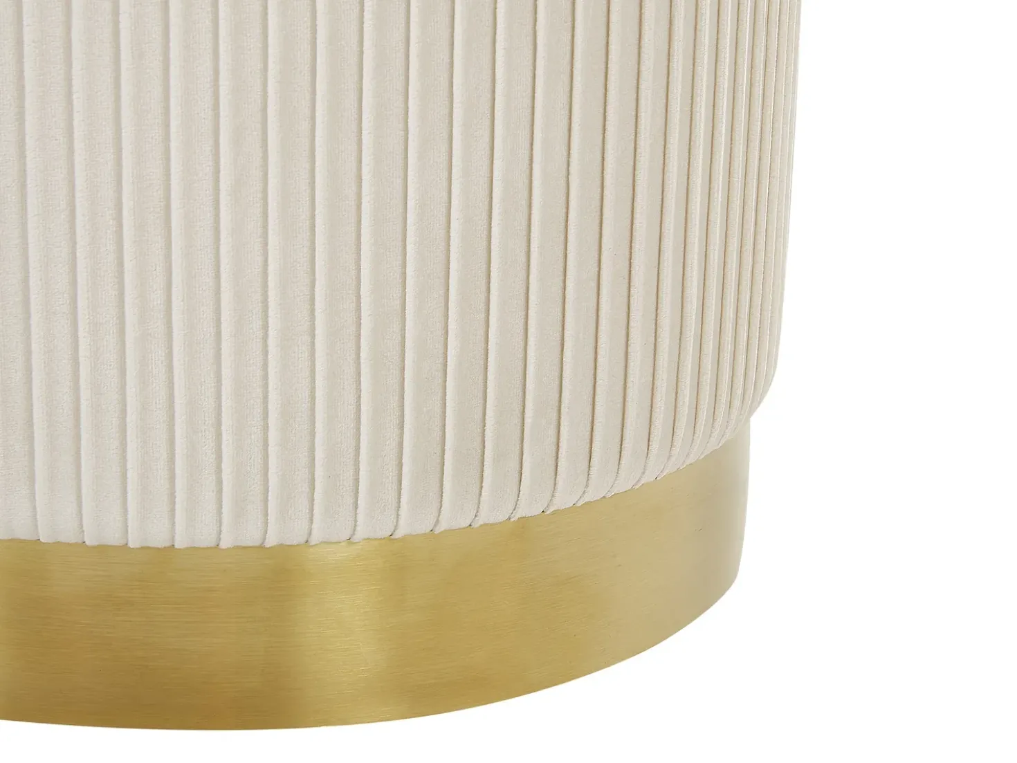 Set di 2 pouf contenitore MIRAMAR Velluto Bianco