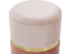 Set di 2 pouf contenitore WICHITA Velluto Rosa