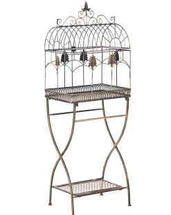 Set di 2 scaffali SICILY Metallo 43/37 cm 30/27 cm Nero