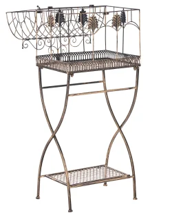 Set di 2 scaffali SICILY Metallo 43/37 cm 30/27 cm Nero