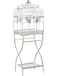 Set di 2 scaffali SICILY Metallo 43/37 cm 30/27 cm Grigio