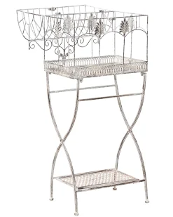 Set di 2 scaffali SICILY Metallo 43/37 cm 30/27 cm Grigio