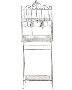 Set di 2 scaffali SICILY Metallo 43/37 cm 30/27 cm Grigio