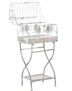 Set di 2 scaffali SICILY Metallo 43/37 cm 30/27 cm Grigio