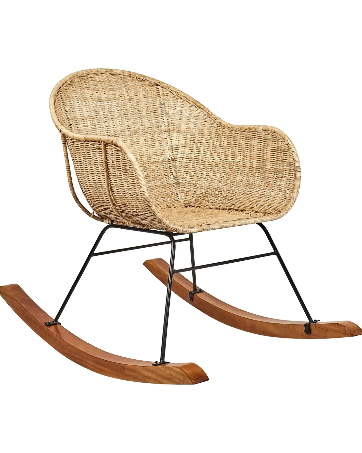 Set di 2 sedie a dondolo LAVINIO Rattan Naturale