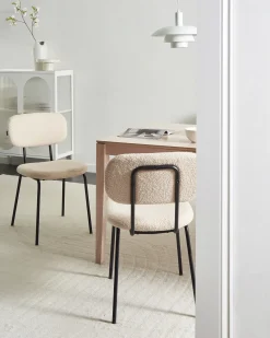 Set di 2 sedie ADAIR Bouclé Beige