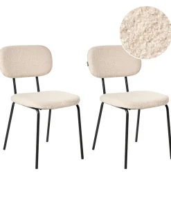 Set di 2 sedie ADAIR Bouclé Beige