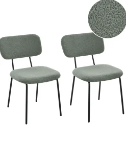 Set di 2 sedie ADAIR Bouclé Verde chiaro