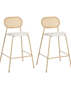Set di 2 sedie alte ADAVER Marrone chiaro