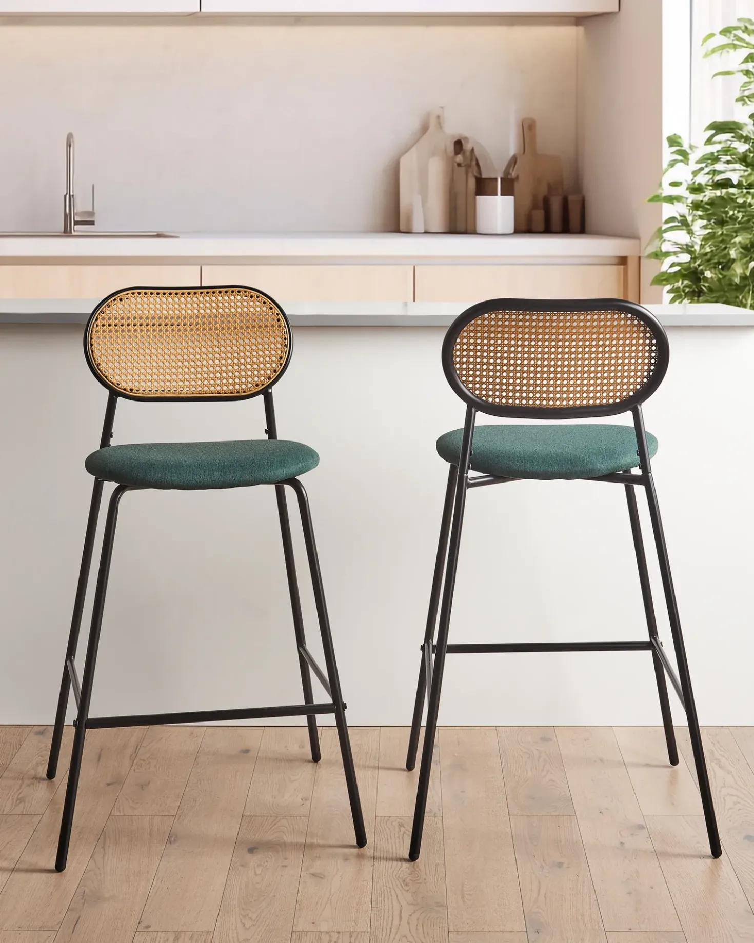 Set di 2 sedie alte ADAVER Nero