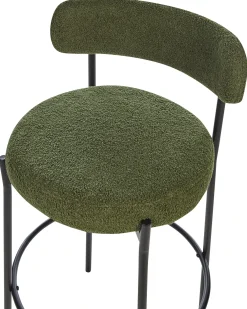 Set di 2 sedie alte ALLISON Bouclé Verde
