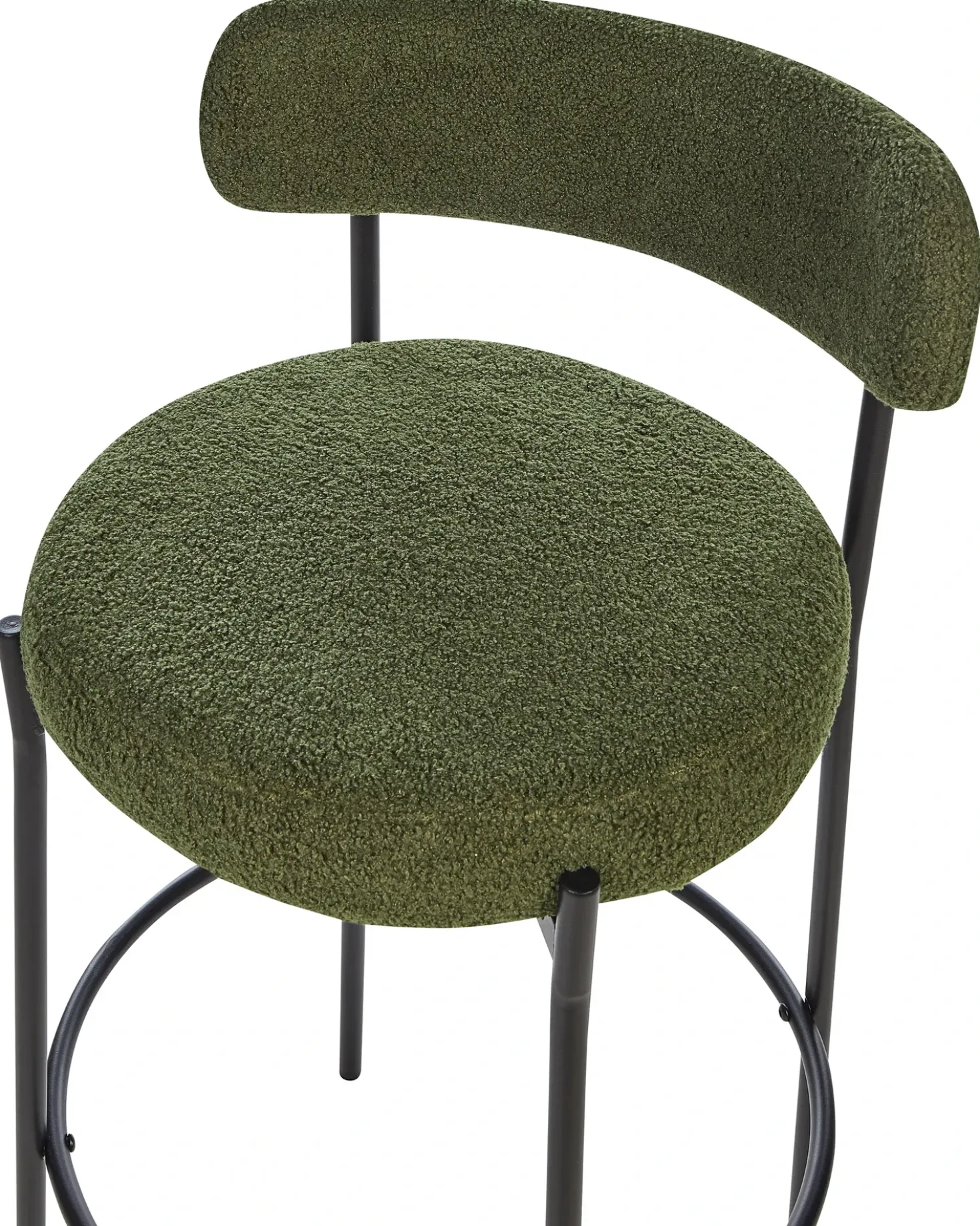 Set di 2 sedie alte ALLISON Bouclé Verde