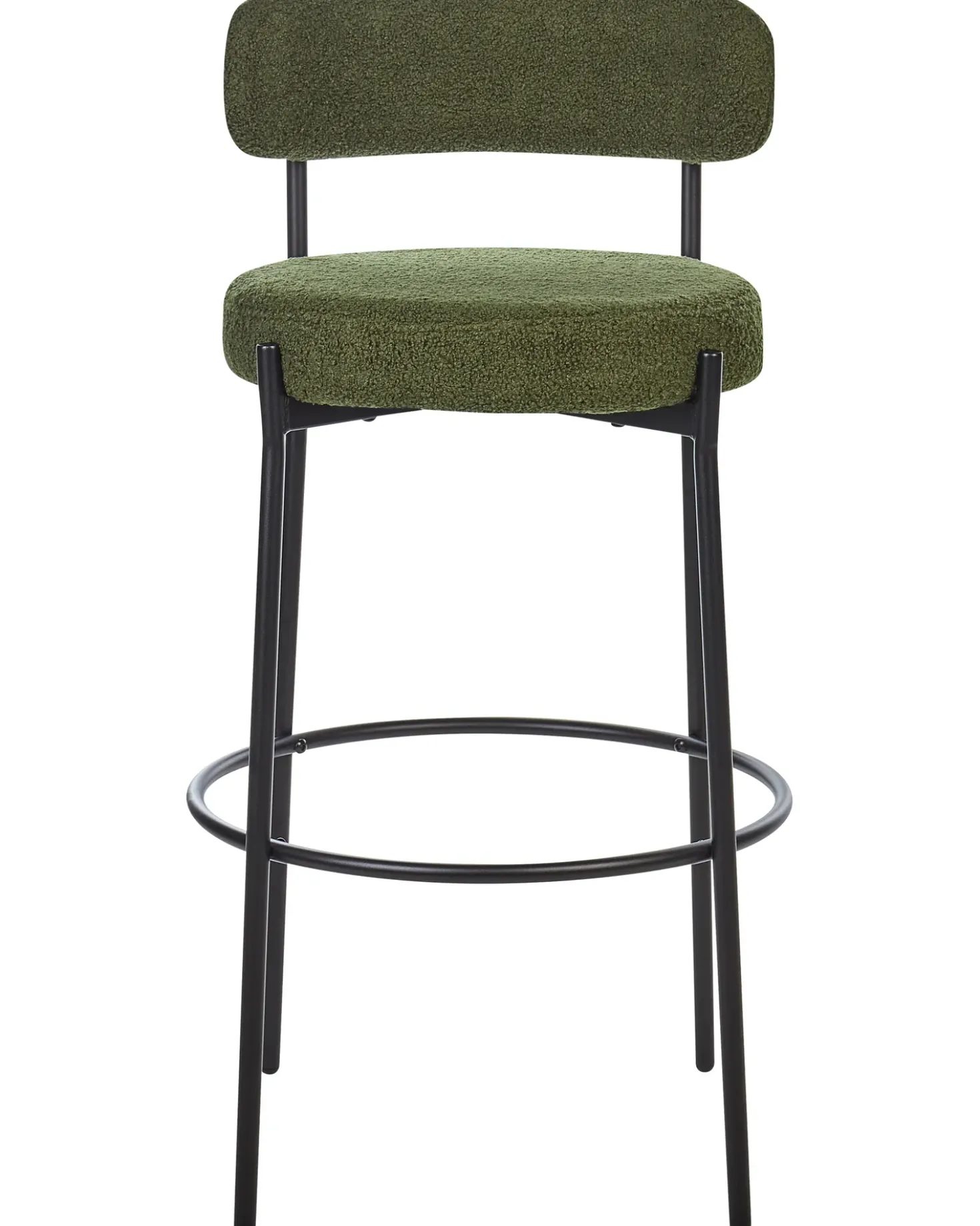 Set di 2 sedie alte ALLISON Bouclé Verde