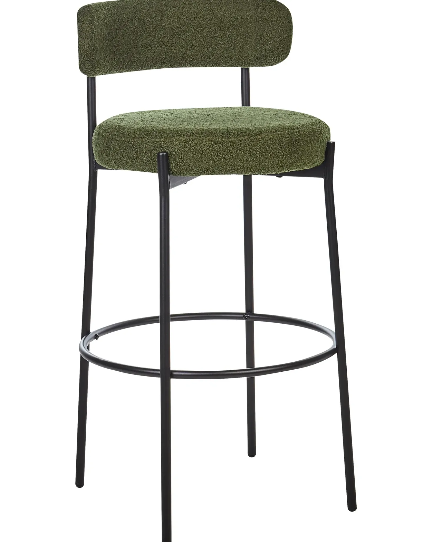 Set di 2 sedie alte ALLISON Bouclé Verde