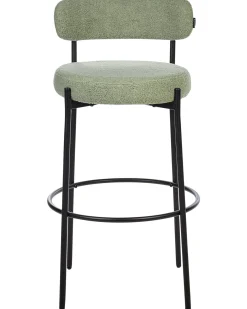 Set di 2 sedie alte ALLISON Bouclé Verde chiaro