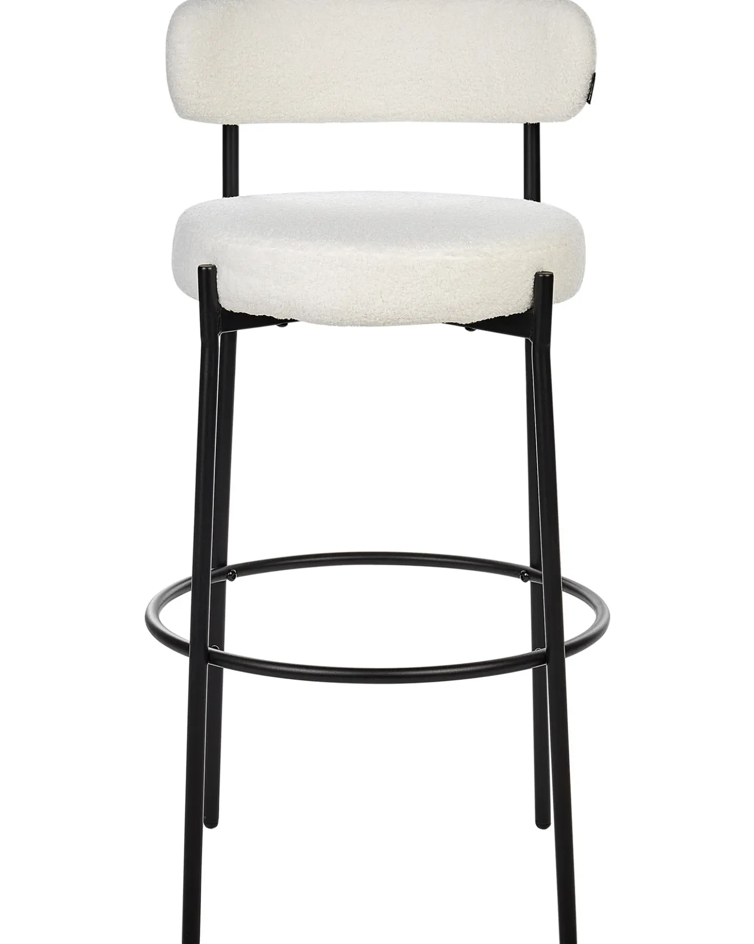 Set di 2 sedie alte ALLISON Bouclé Bianco