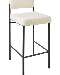 Set di 2 sedie alte AMAYA Bouclé Bianco sporco