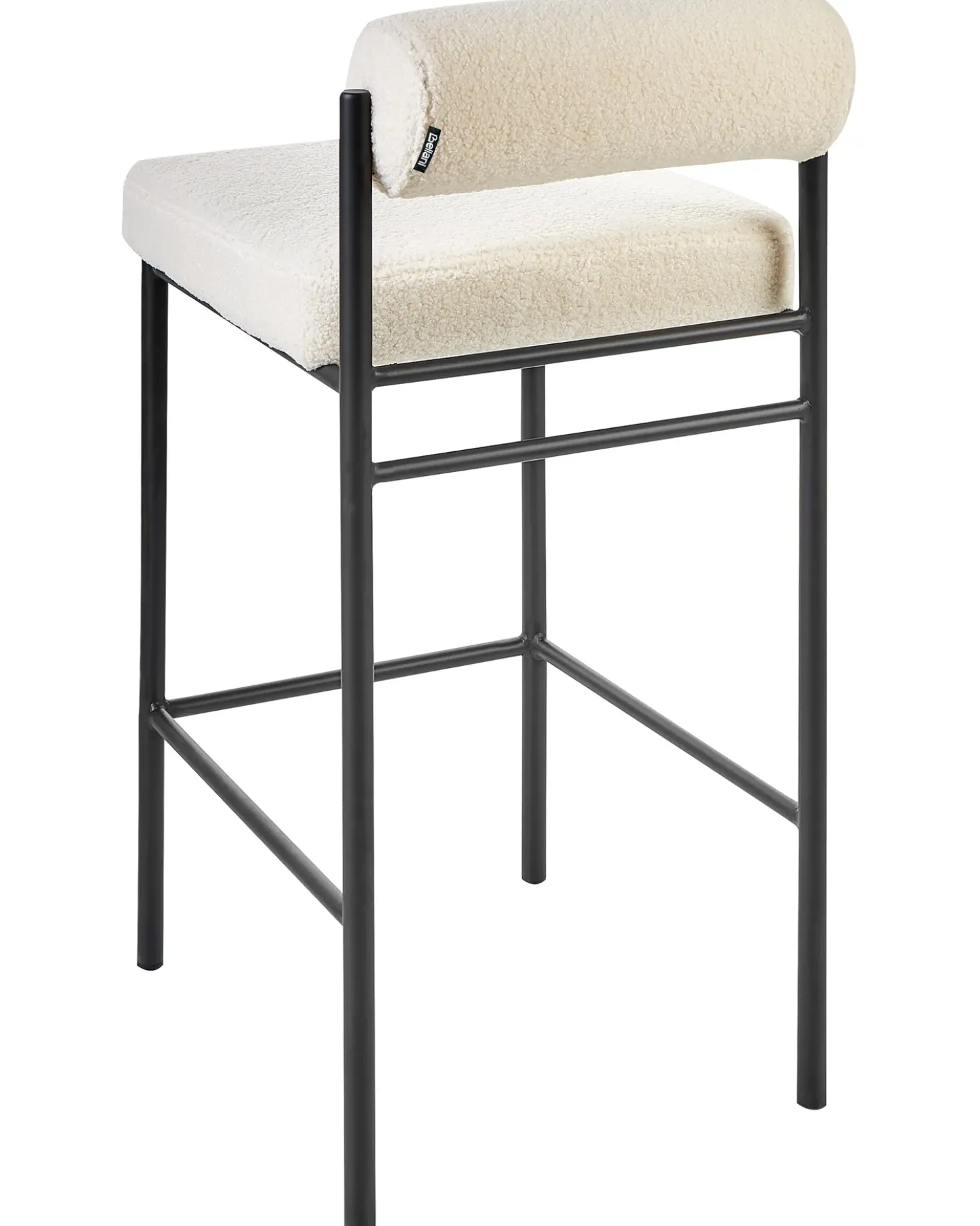 Set di 2 sedie alte AMAYA Bouclé Bianco sporco