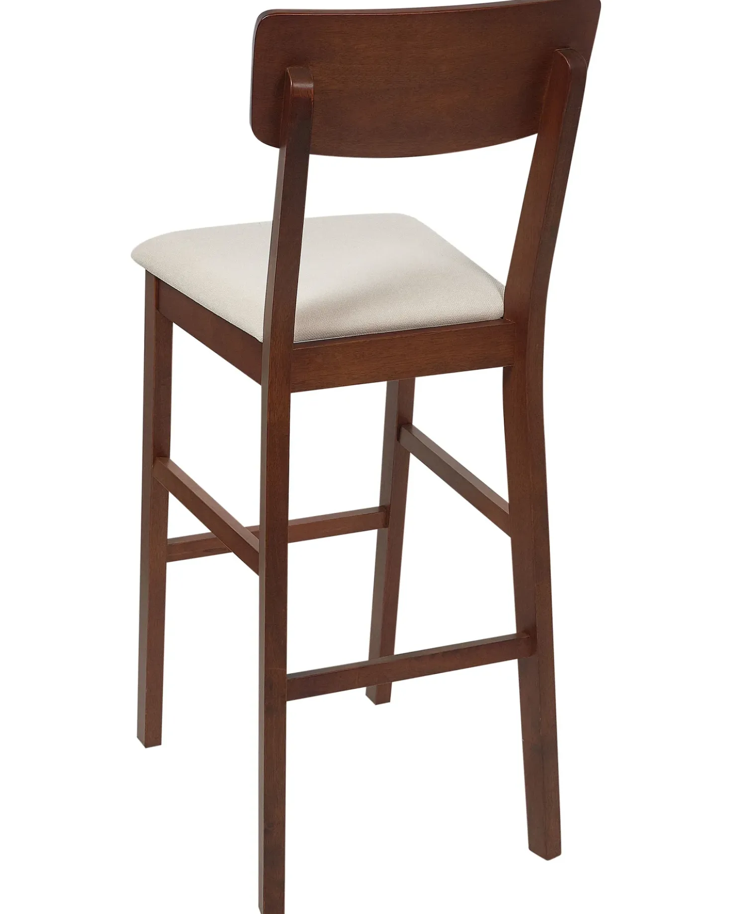 Set di 2 sedie alte AMBLER Marrone scuro/Beige