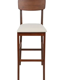 Set di 2 sedie alte AMBLER Marrone scuro/Beige