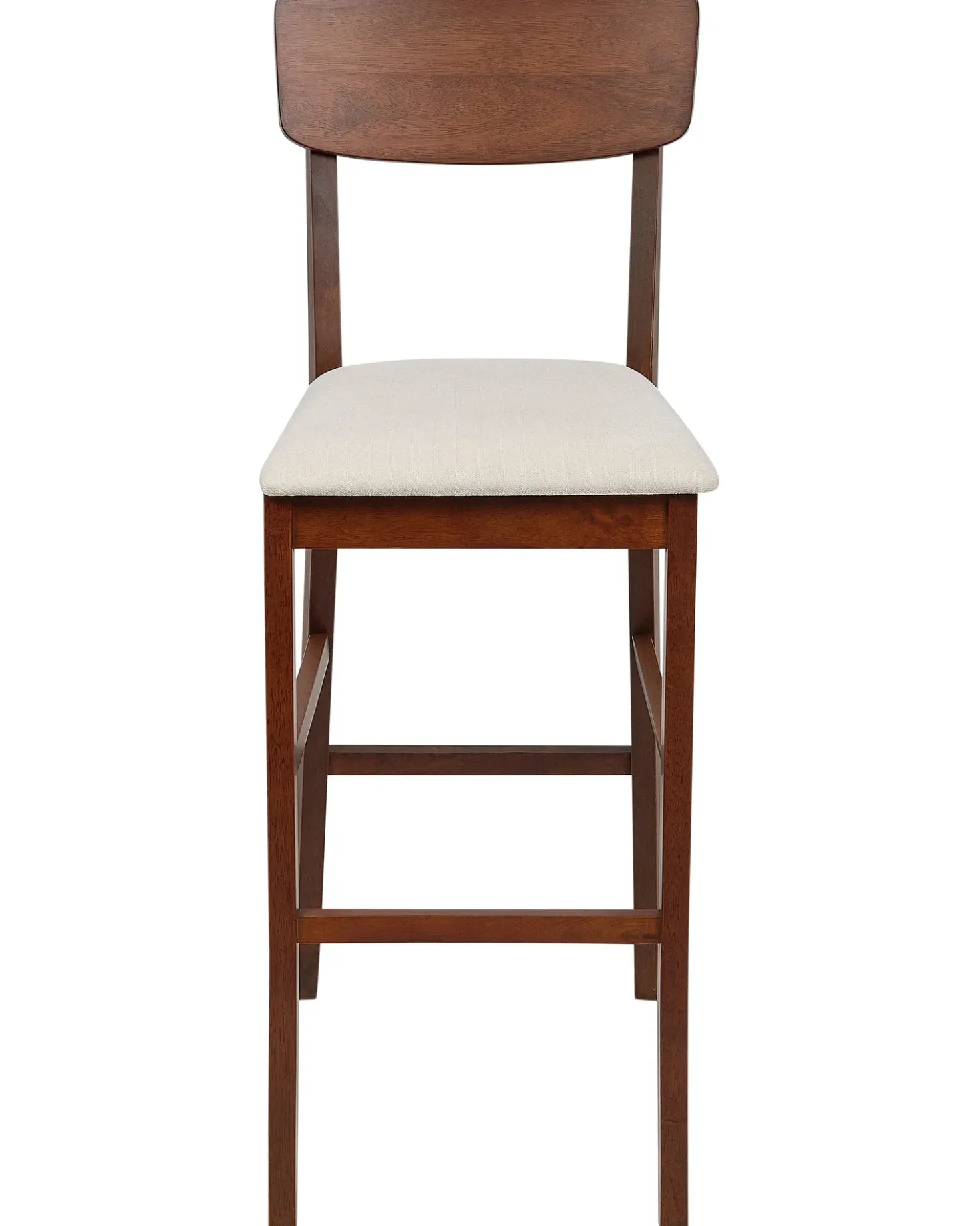 Set di 2 sedie alte AMBLER Marrone scuro/Beige