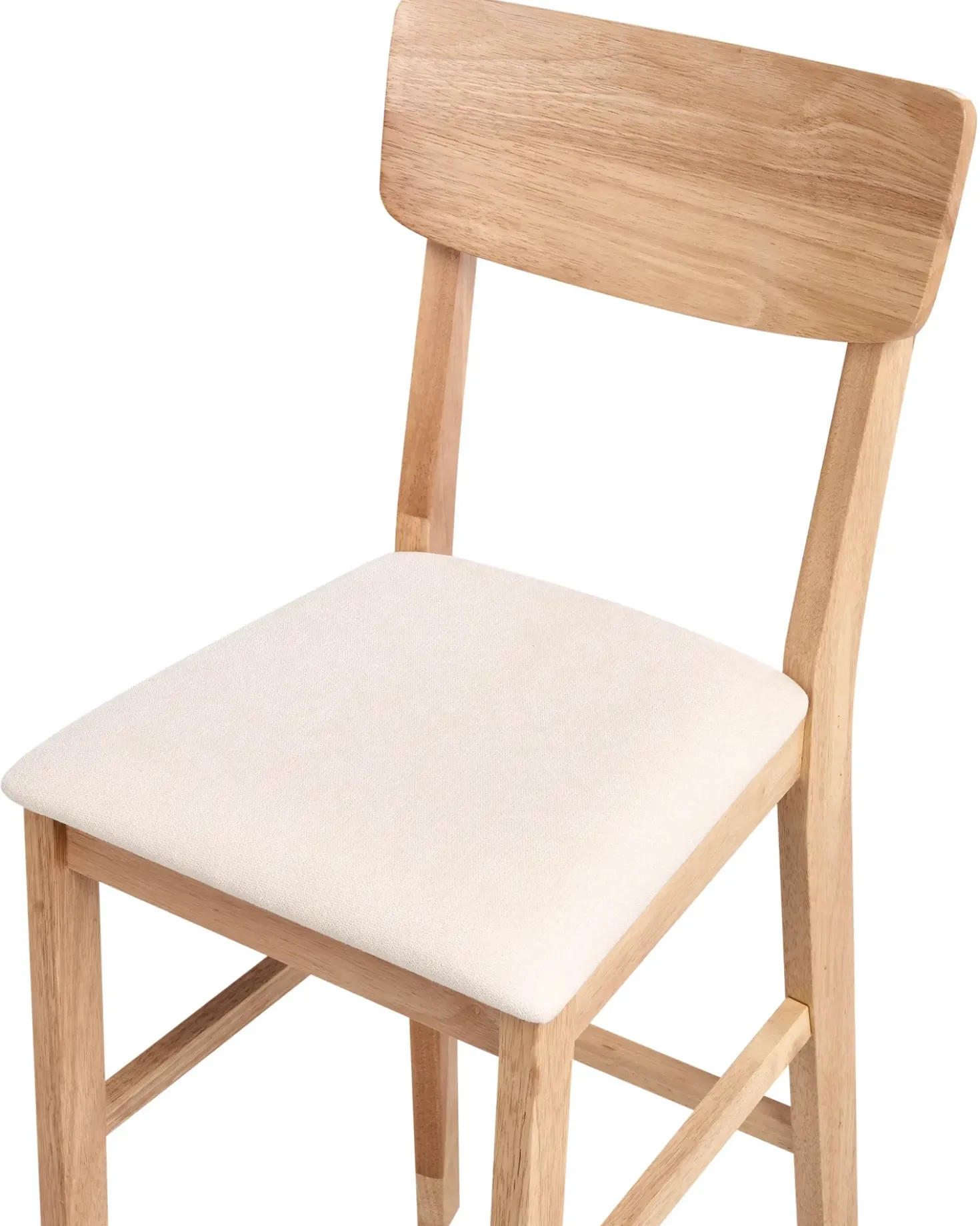 Set di 2 sedie alte AMBLER Legno Marrone chiaro/Beige