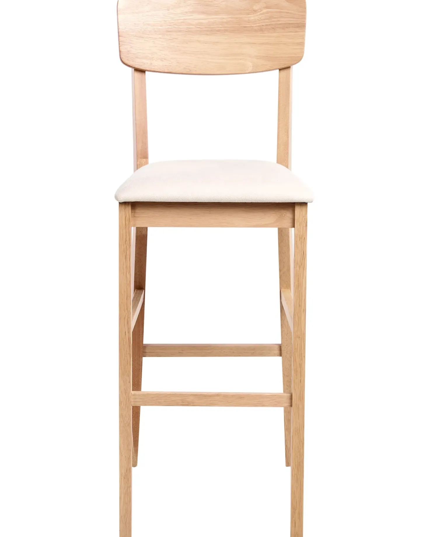 Set di 2 sedie alte AMBLER Legno Marrone chiaro/Beige