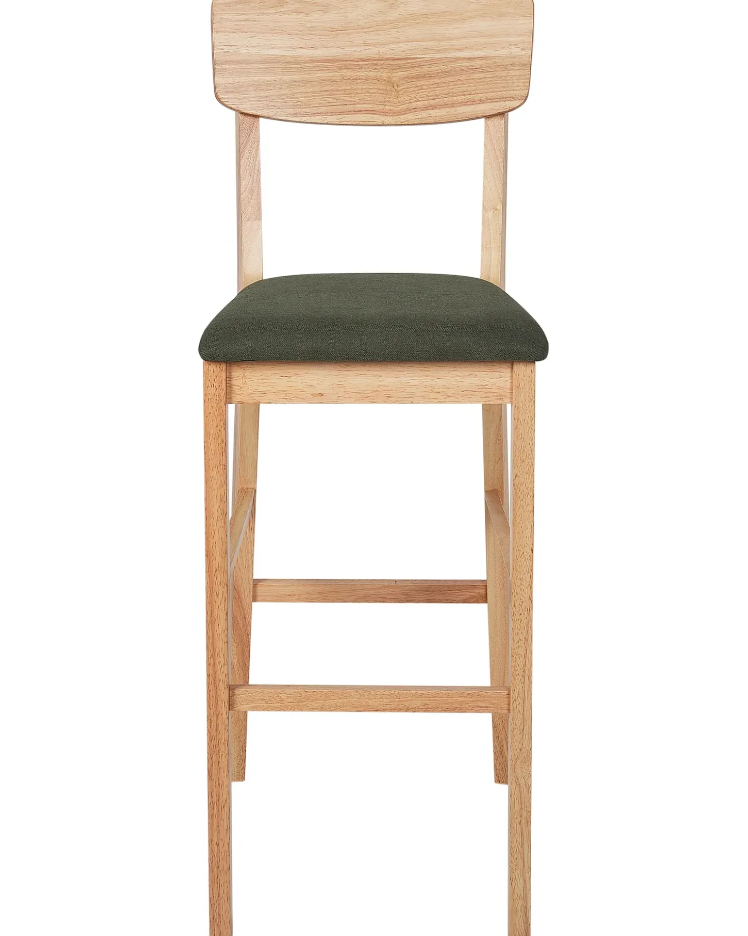Set di 2 sedie alte AMBLER Marrone chiaro/Verde