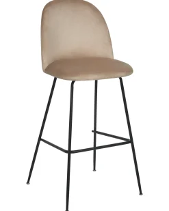 Set di 2 sedie alte ARCOLA Velluto Tortora