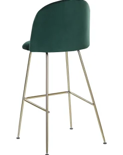 Set di 2 sedie alte ARCOLA Velluto Verde smeraldo