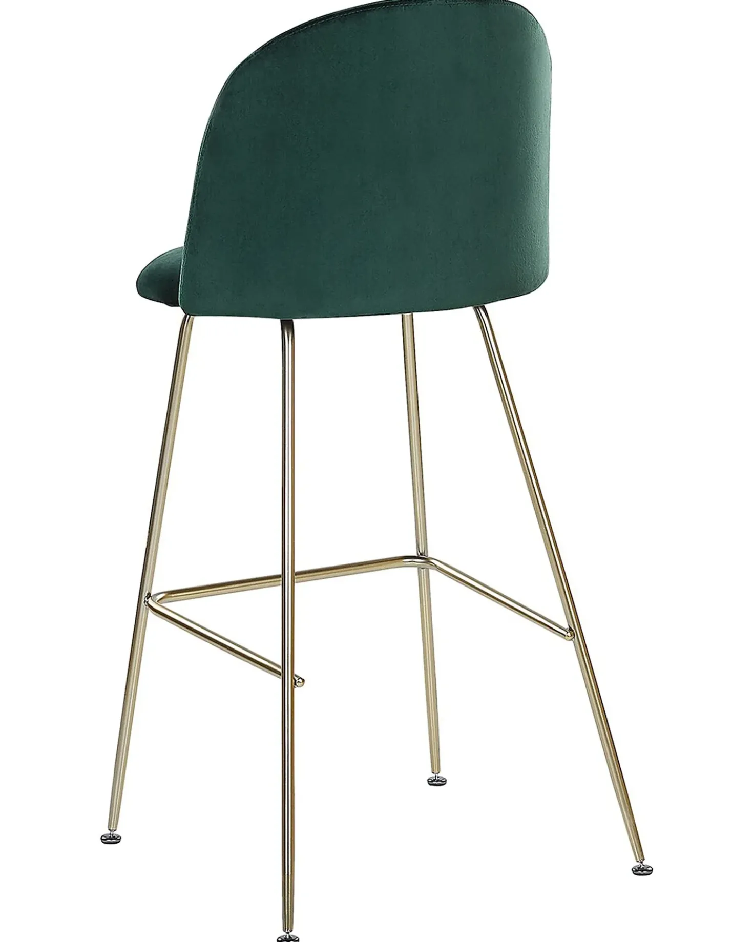 Set di 2 sedie alte ARCOLA Velluto Verde smeraldo