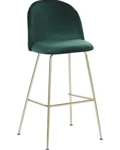 Set di 2 sedie alte ARCOLA Velluto Verde smeraldo