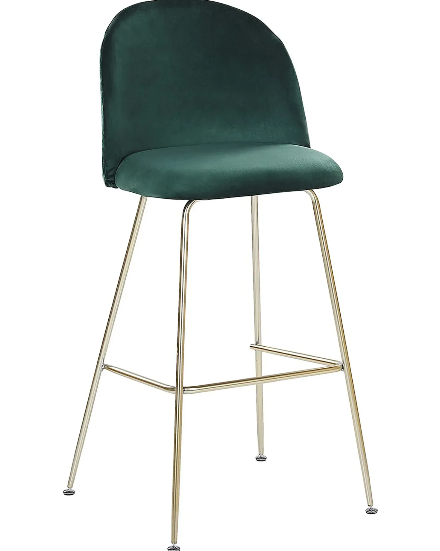 Set di 2 sedie alte ARCOLA Velluto Verde smeraldo