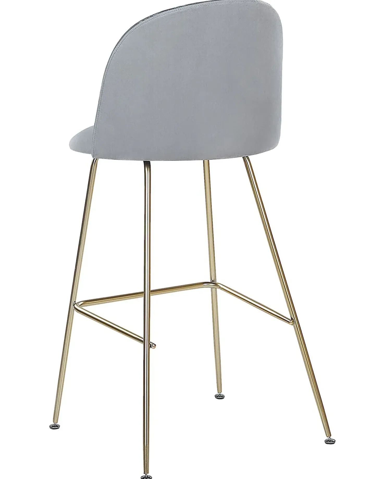Set di 2 sedie alte ARCOLA Velluto Grigio chiaro