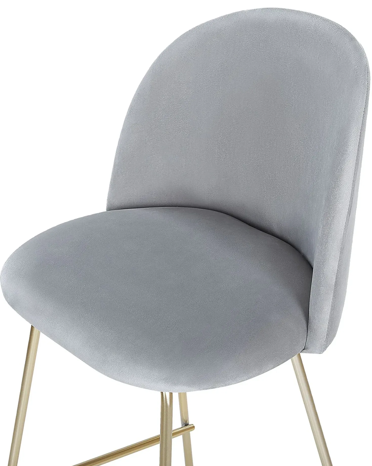 Set di 2 sedie alte ARCOLA Velluto Grigio chiaro