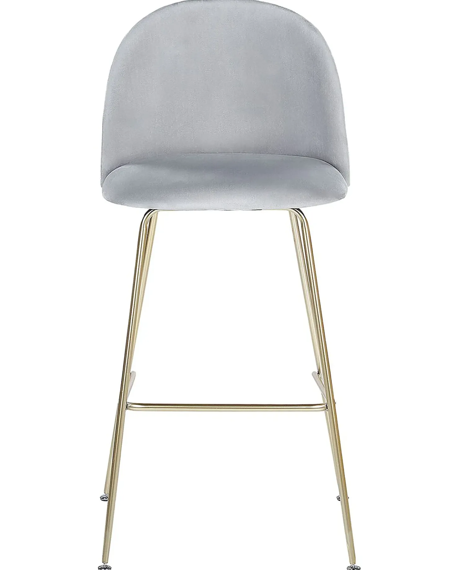 Set di 2 sedie alte ARCOLA Velluto Grigio chiaro