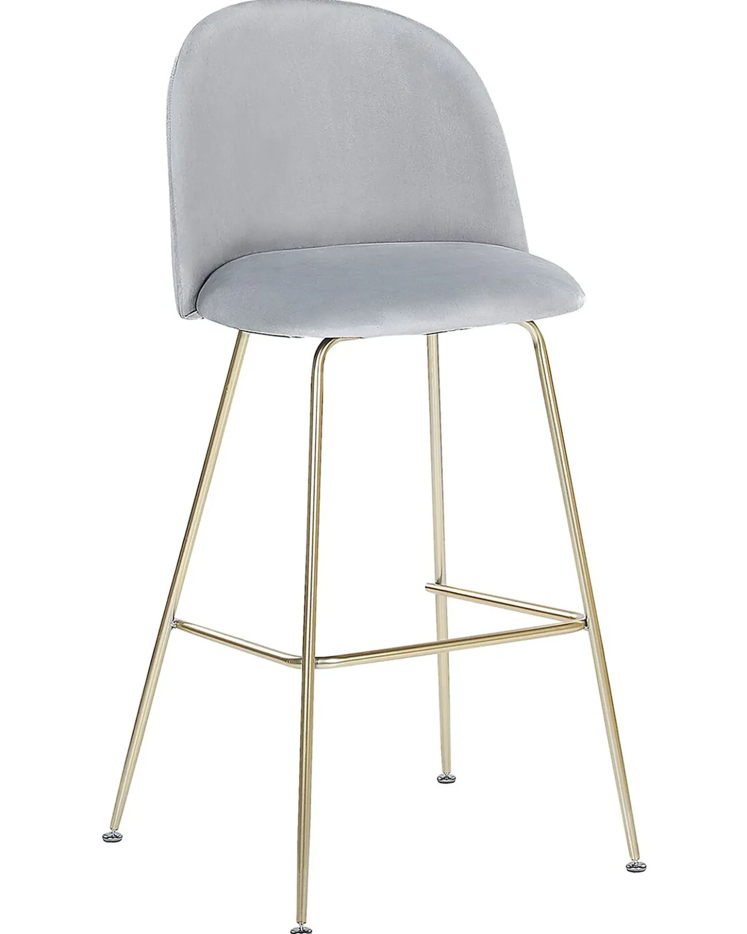 Set di 2 sedie alte ARCOLA Velluto Grigio chiaro
