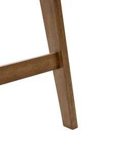 Set di 2 sedie alte AVA Legno Marrone/Beige chiaro