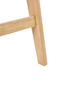 Set di 2 sedie alte AVA Legno Marrone chiaro/Beige