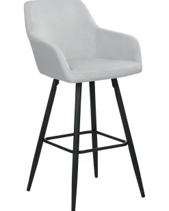 Set di 2 sedie alte CASMALIA Velluto Grigio chiaro
