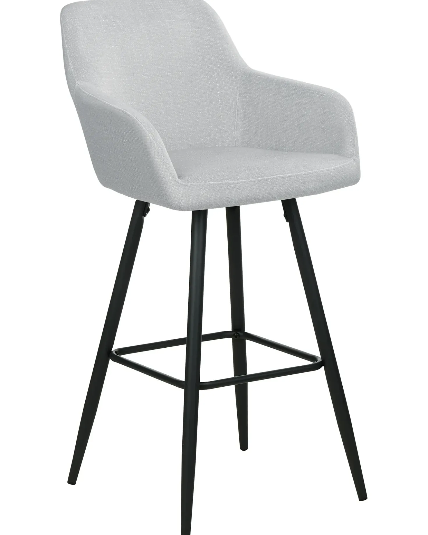 Set di 2 sedie alte CASMALIA Velluto Grigio chiaro