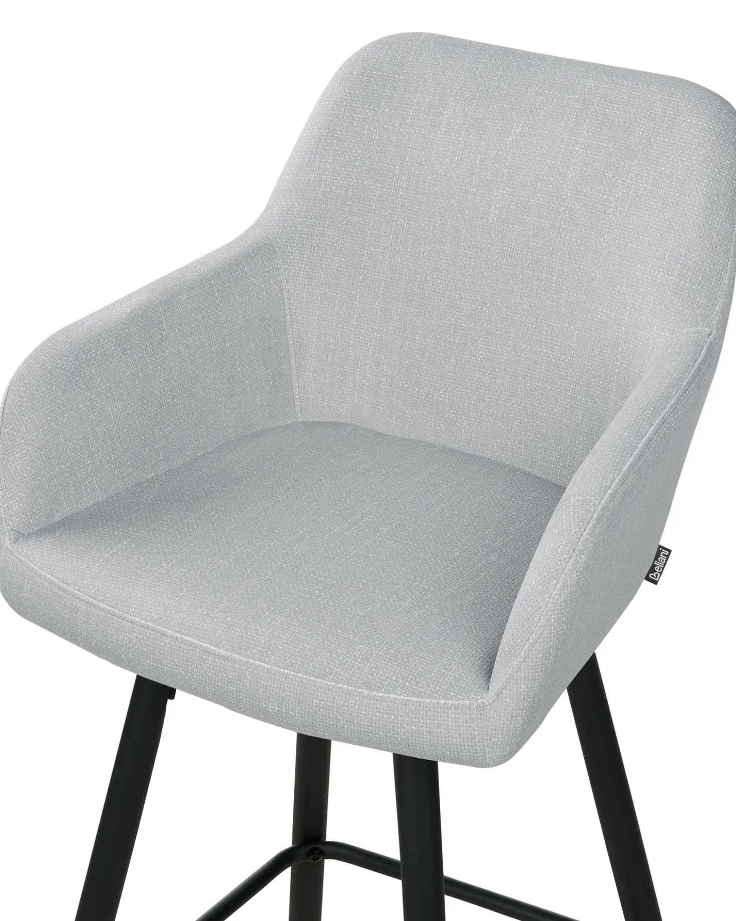 Set di 2 sedie alte CASMALIA Velluto Grigio chiaro