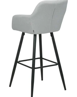 Set di 2 sedie alte CASMALIA Velluto Grigio chiaro