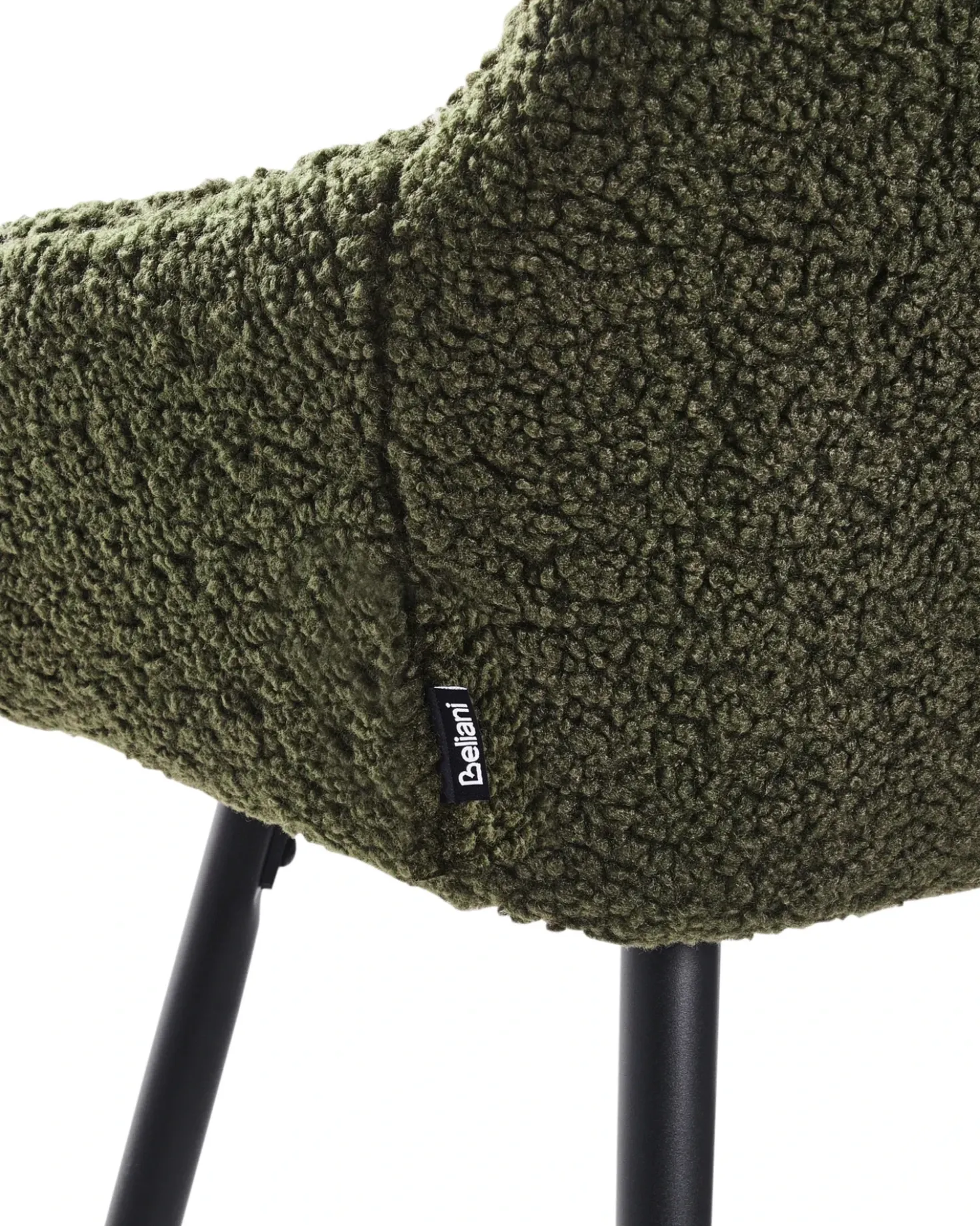 Set di 2 sedie alte CASMALIA Bouclé Verde scuro