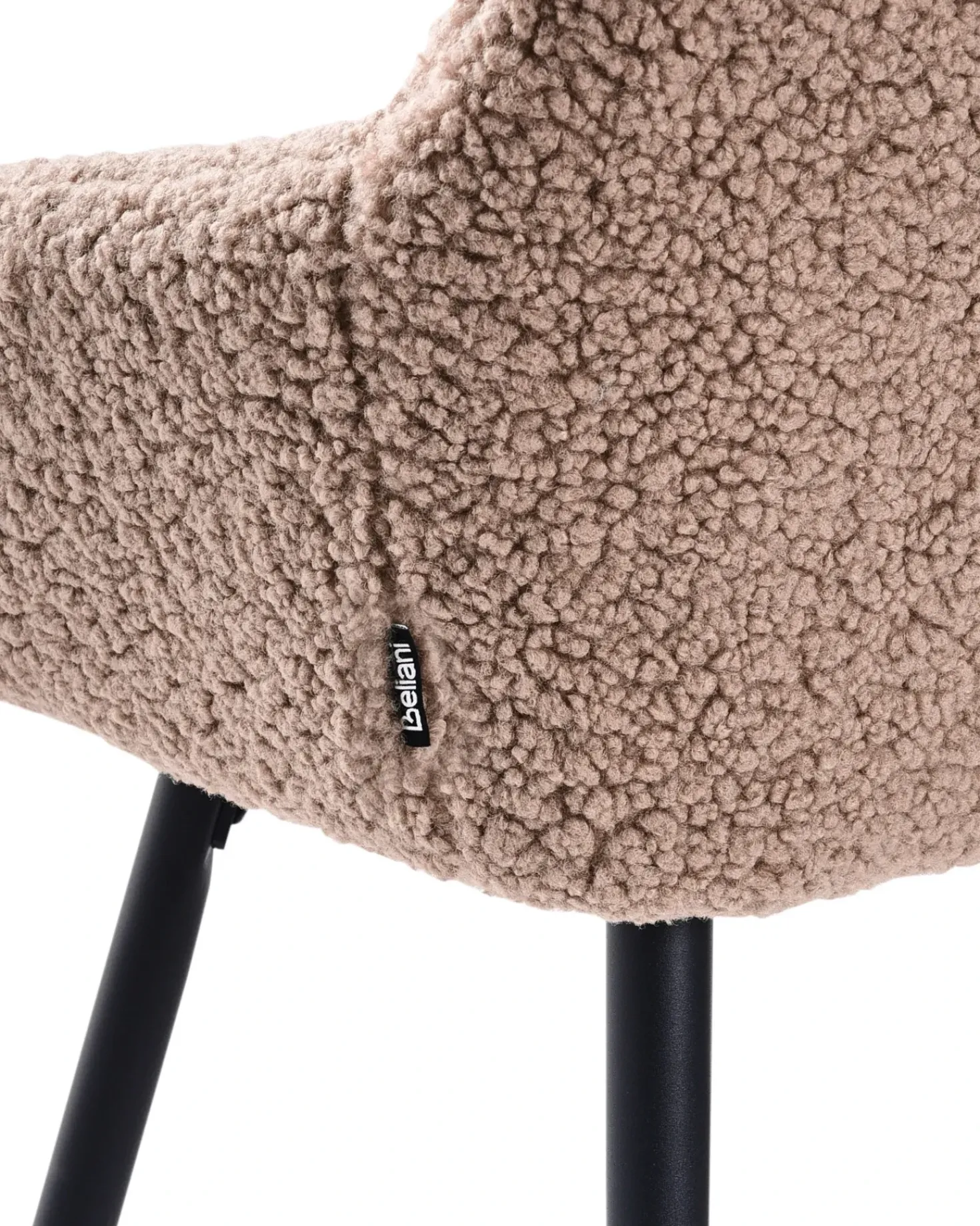 Set di 2 sedie alte CASMALIA Bouclé Tortora