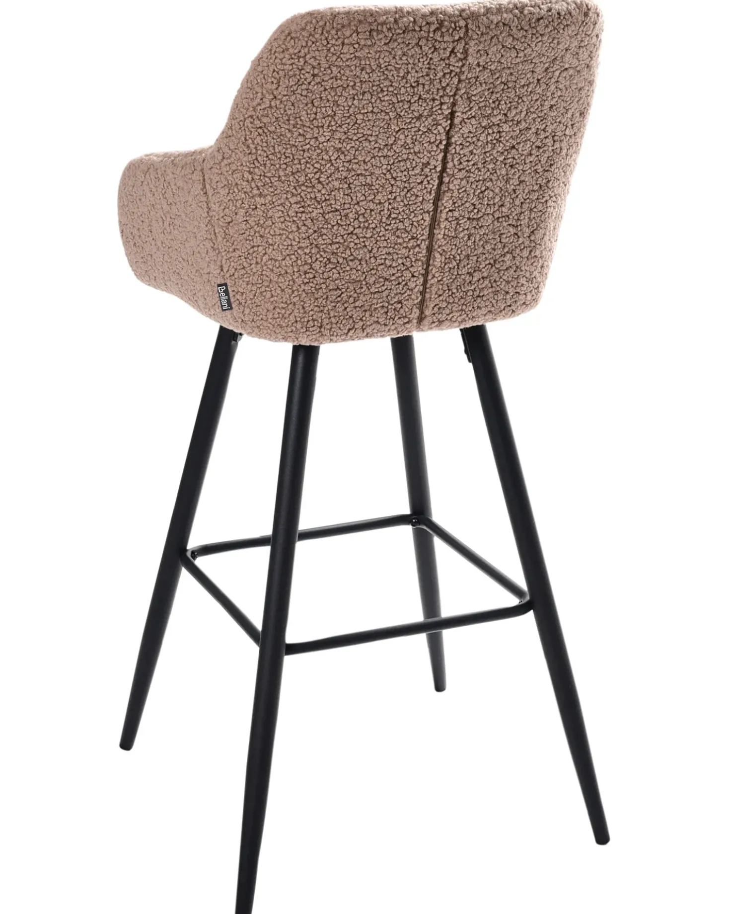 Set di 2 sedie alte CASMALIA Bouclé Tortora