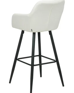 Set di 2 sedie alte CASMALIA Velluto Bianco sporco