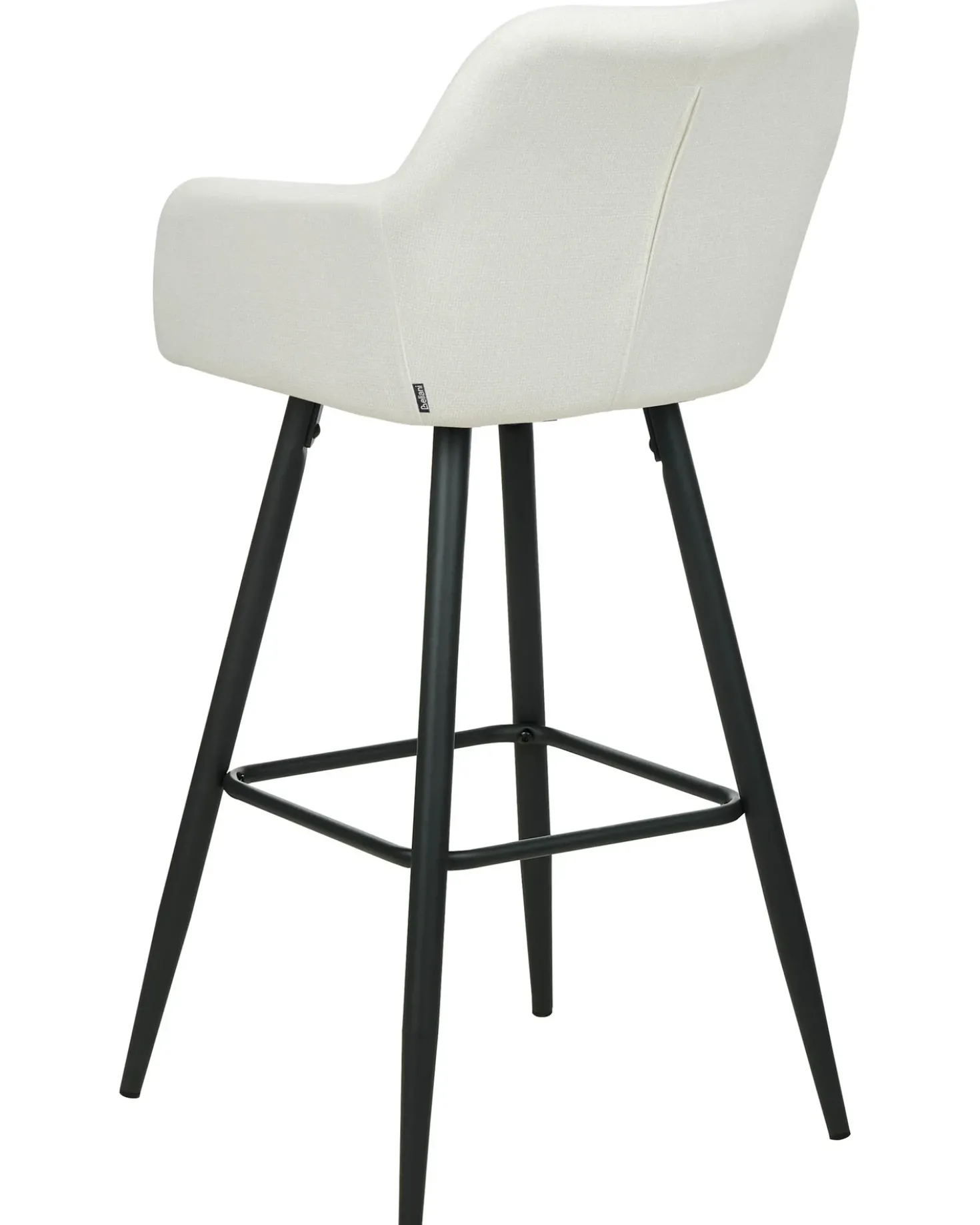 Set di 2 sedie alte CASMALIA Velluto Bianco sporco