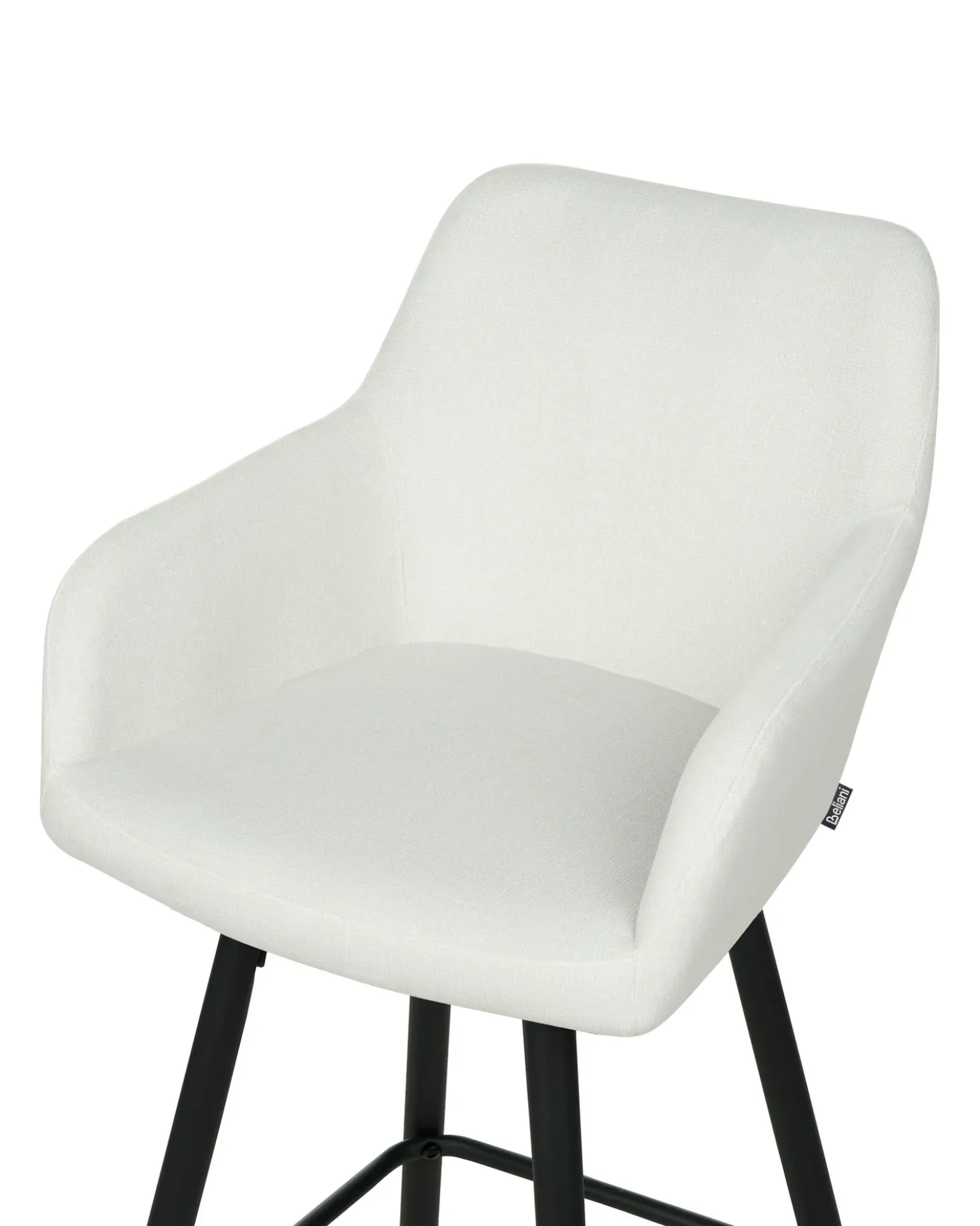 Set di 2 sedie alte CASMALIA Velluto Bianco sporco