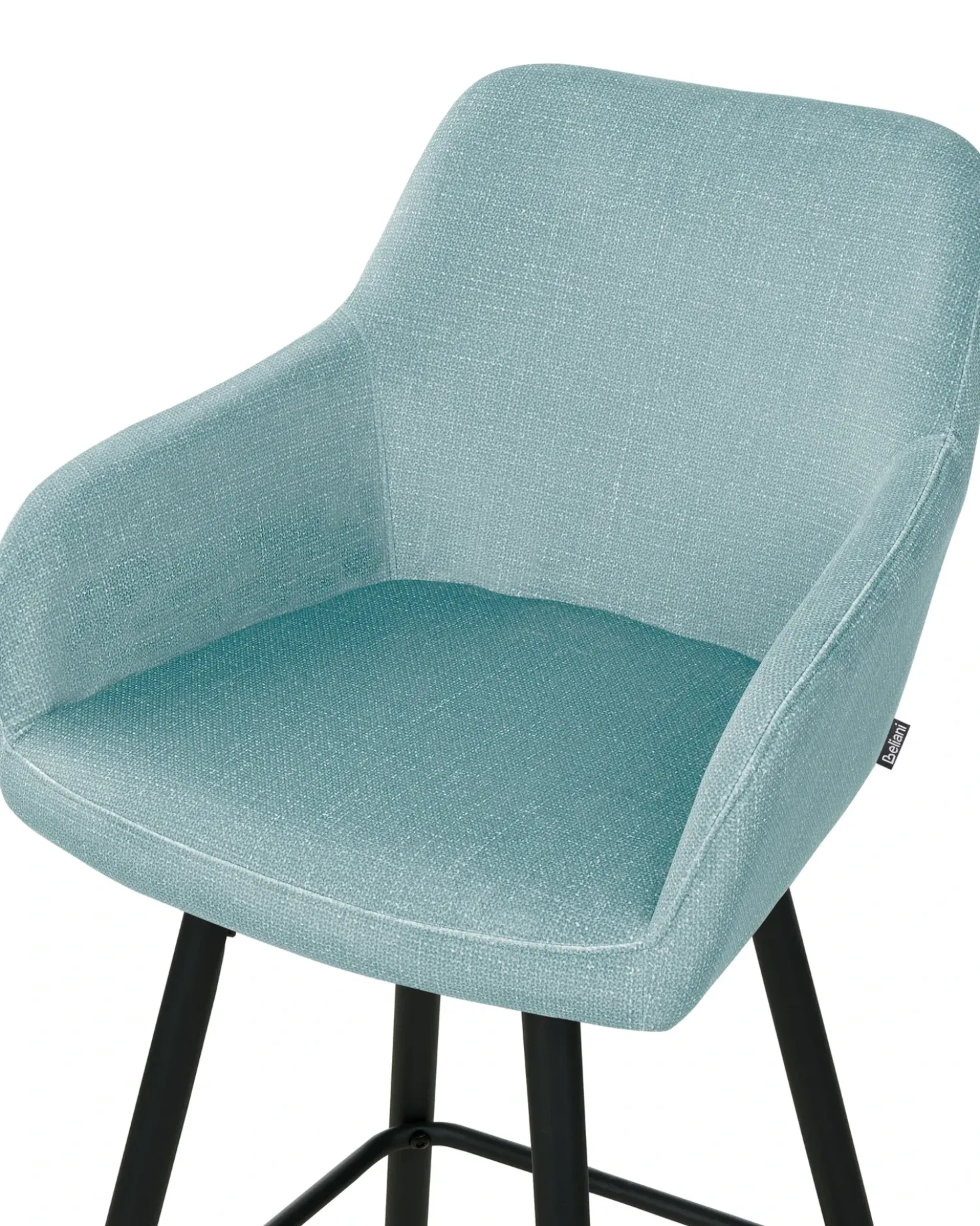 Set di 2 sedie alte CASMALIA Velluto Azzurro